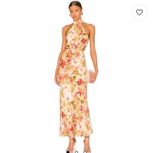 Significant Other Floral cutout dress